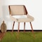 Armen Living Panda Mid-Century Dining Chair in Walnut Finish and Brown Fabric LCPNSIWABR - alternate 8